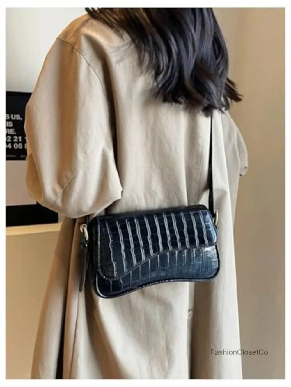 Faux Leather Hobo Crossbody Shoulder Bag Clutch Handbag Y2K Saddle Flap